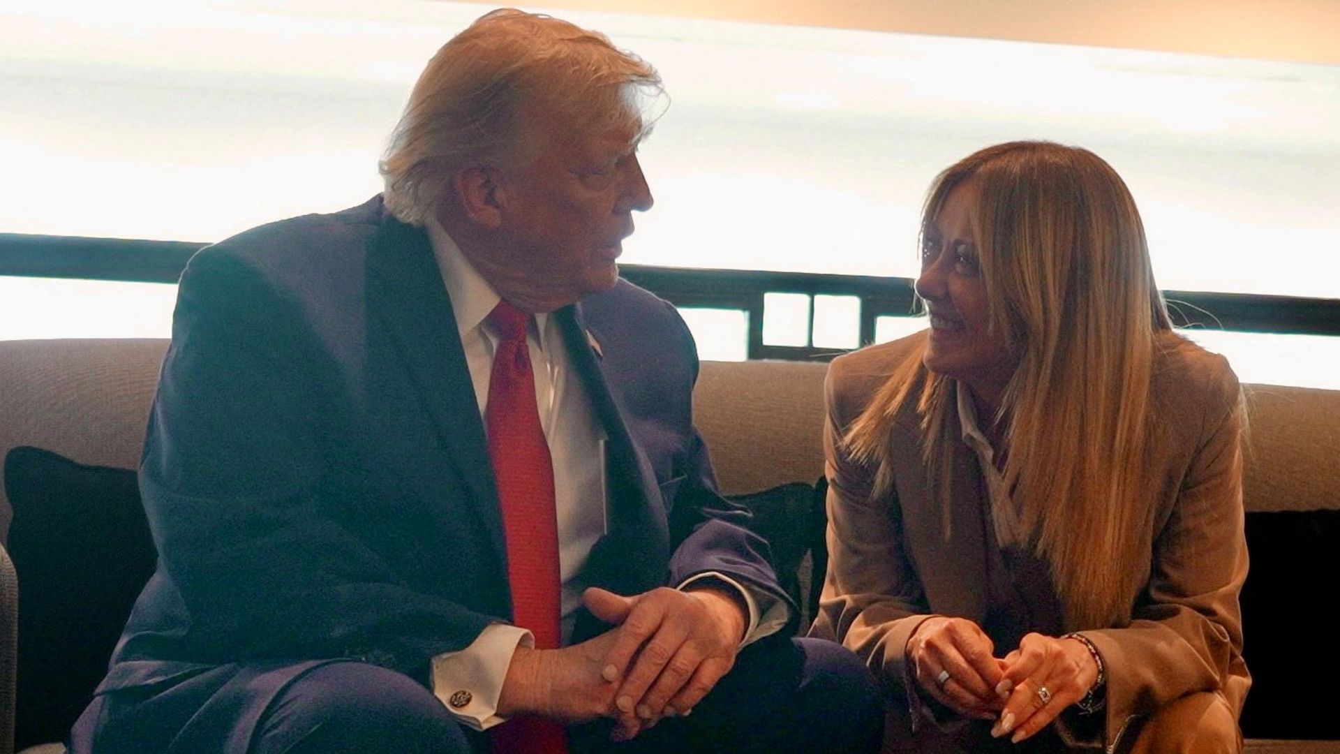Meloni and Trump trade barbs as row over ‘completely made up’ claim she ‘begged’ him for picture continues