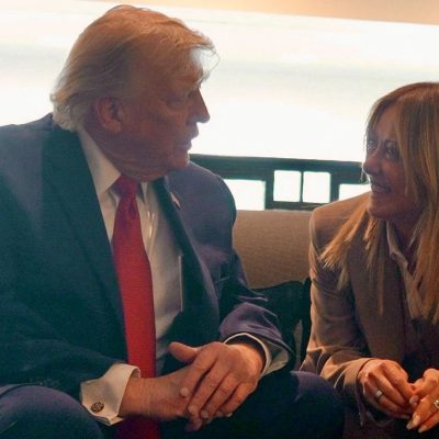 Meloni and Trump trade barbs as row over ‘completely made up’ claim she ‘begged’ him for picture continues